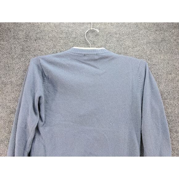 ESprit Girl's 85% Lambswool 1/4 Zip Pullover Sweater Size M Blue Zip Pocket - Picture 5 of 9